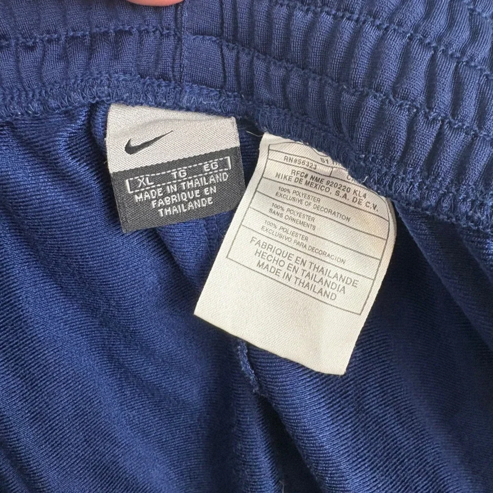 Vintage Nike Pants Mens XL Navy Blue Tearaway Snap Basketball Warm Up Y2K Faded